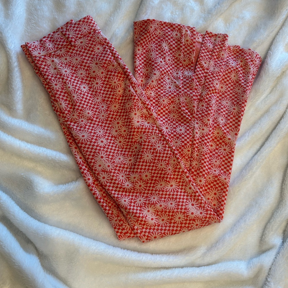 ZARA floral flare pants